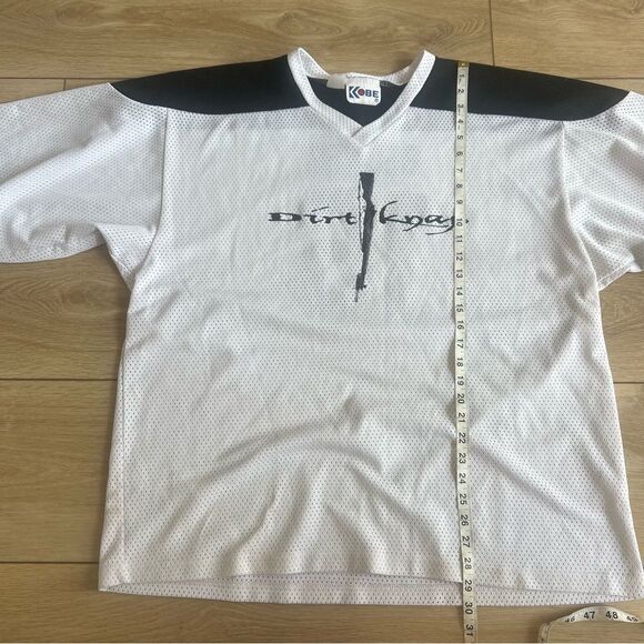 Kobe Sportswear Canada RARE Vintage Hockey Jersey Becker 16 Dirt Knap White XXL - Picture 9 of 11